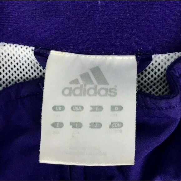 VTG Adidas Purple Activewear Alcorn Logo Sports Jacket Windbreaker Men's LARGE L - Picture 6 of 11